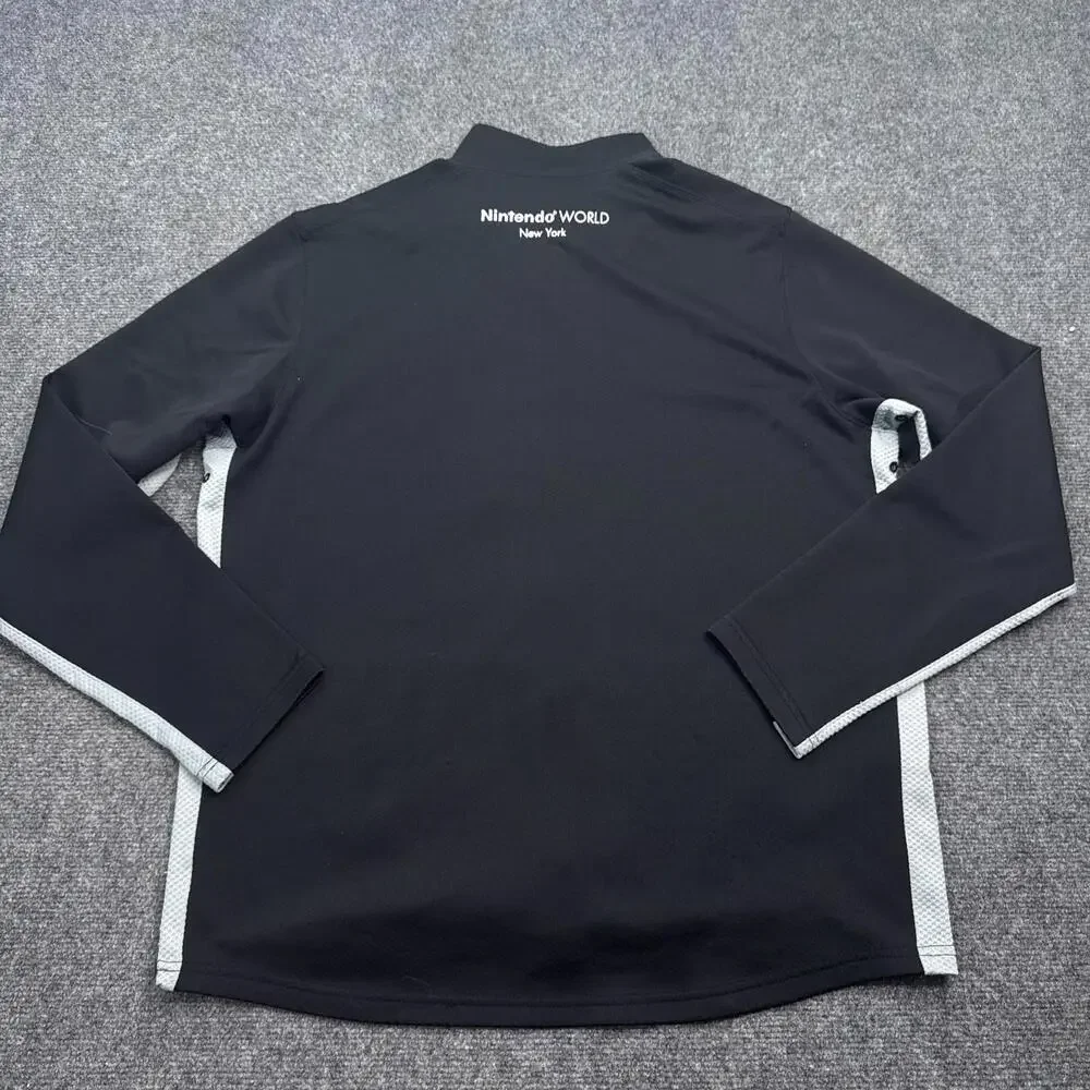 ALO x Nintendo World New York Full Zip Jacket Mens Size Large Black Mock Neck - Picture 10 of 16